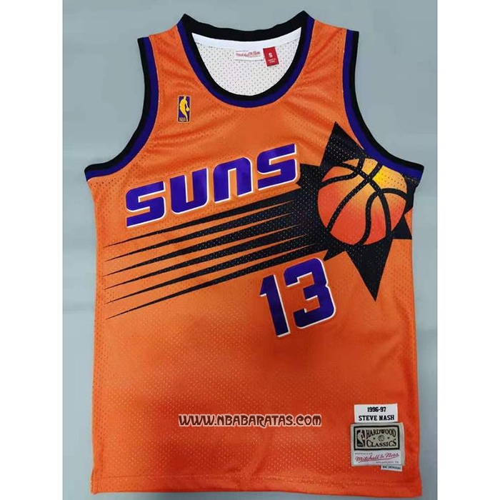 Camiseta Phoenix Suns Steve Nash #13 Mitchell & Ness 1996-97 Naranja